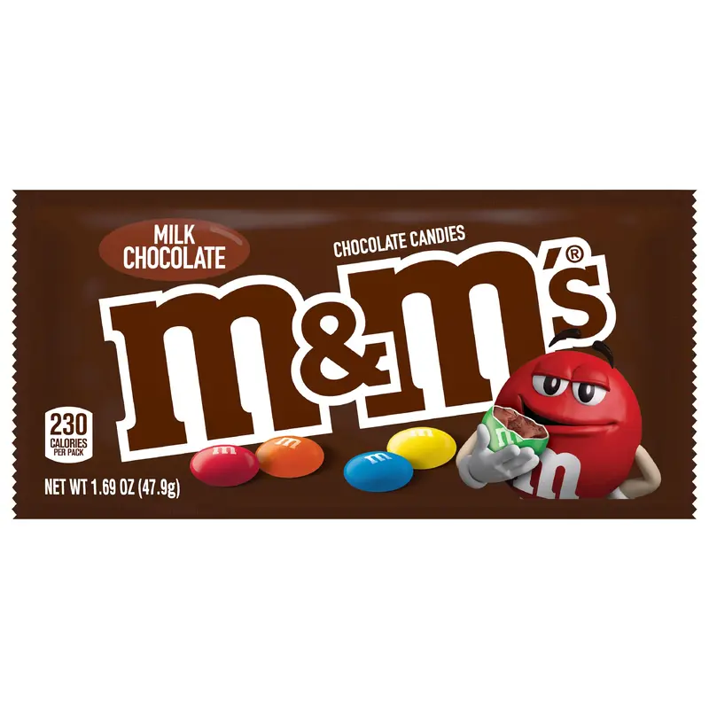 M&M's Milk Chocolate Candies 1.69 oz Bag