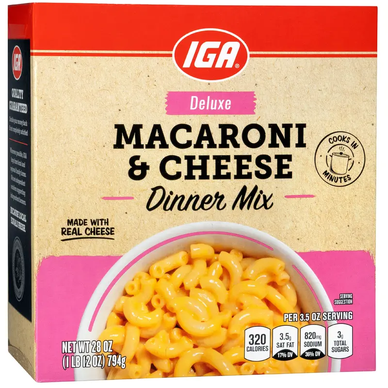 MAC AND CHEESE DINNER MIX DELUXE 28 OZ