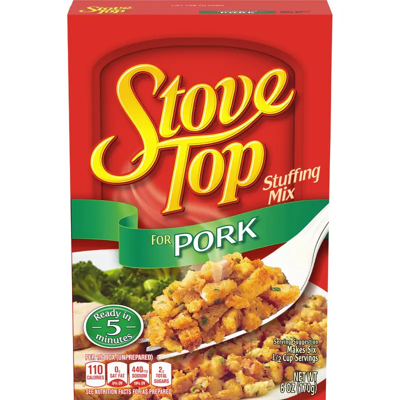 Kraft Stove Top Stuffing for Pork Mix, 6 oz Box