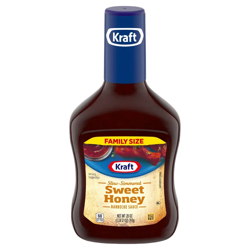 Kraft Sweet Honey Slow-Simmered Barbecue Sauce Family Size, 28 oz Bottle