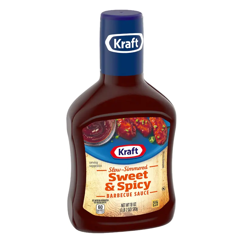Kraft Sweet & Spicy Slow-Simmered Barbecue Sauce, 18 oz Bottle