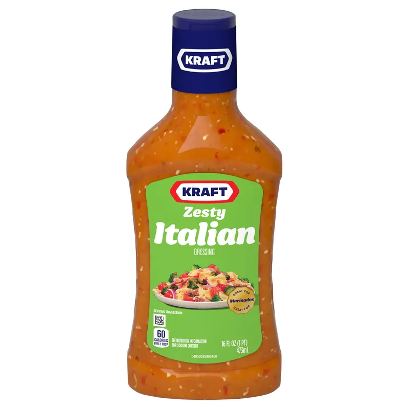 Kraft Zesty Italian Salad Dressing, 16 fl oz Bottle