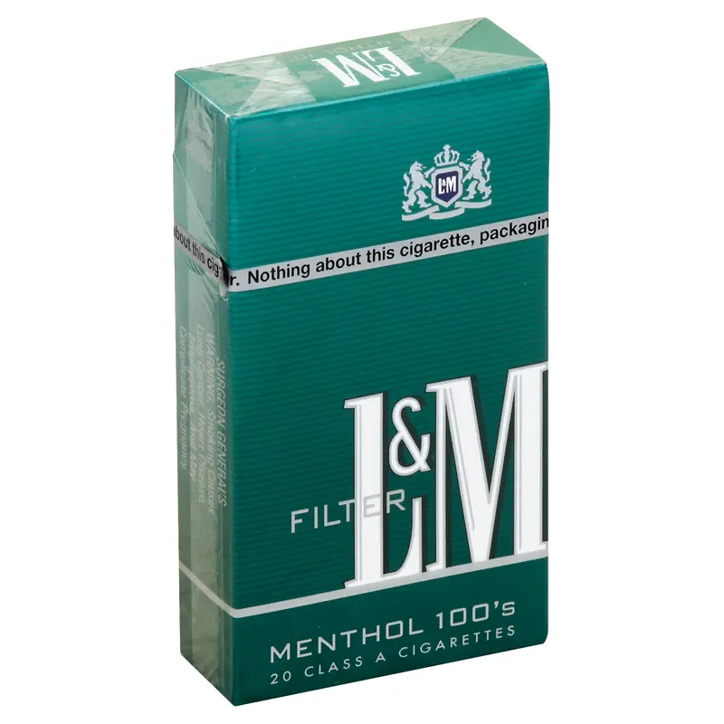 L M Cigarettes 20 ea - MENTHOL 1OO's 20 CLASS A CIGARETTES