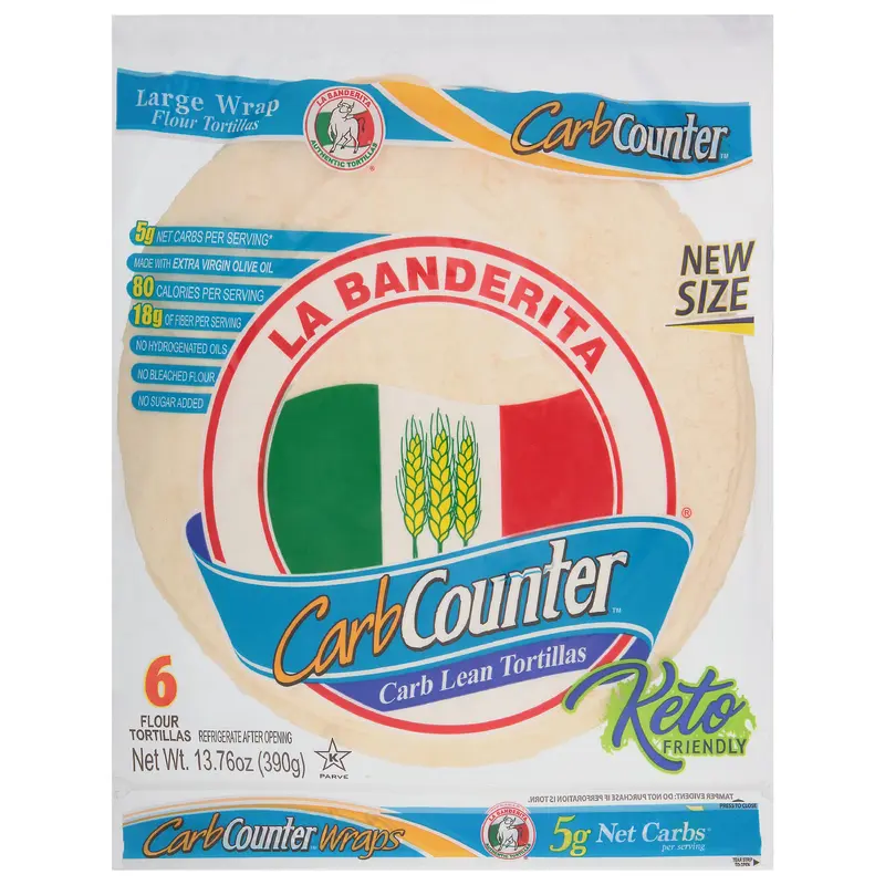 La Banderita CarbCounter Large Wrap Flour Tortillas 6 ea