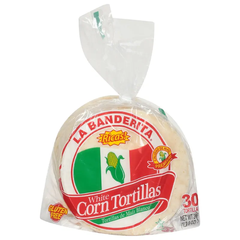 La Banderita Corn White Tortillas 30 ea