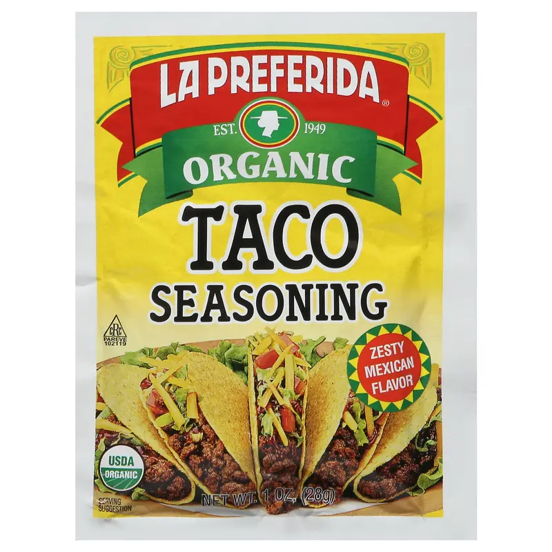 La Preferida Organic Zesty Mexican Flavor Taco Seasoning 1 oz