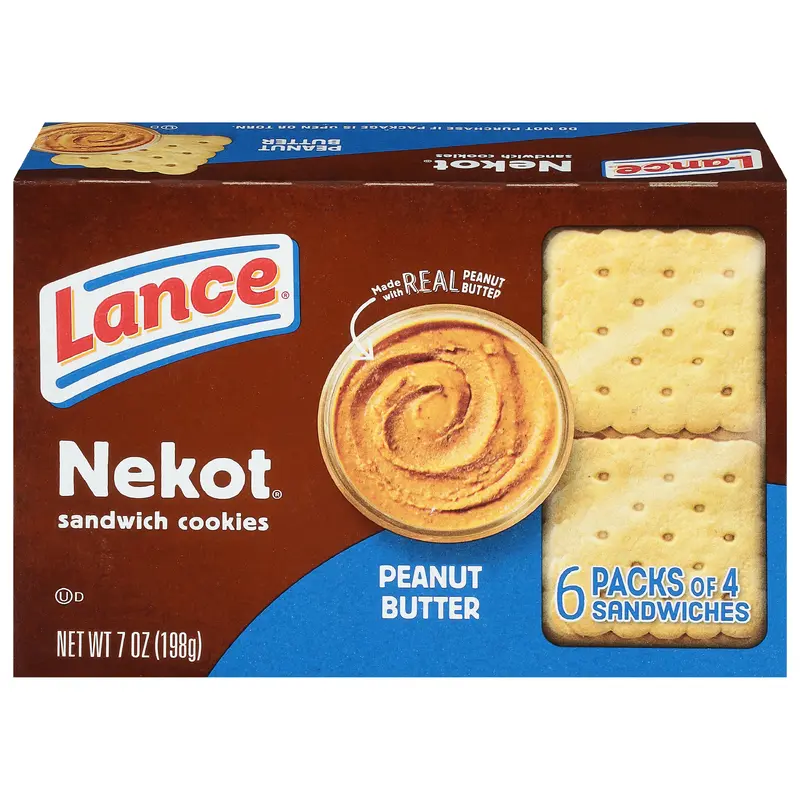 Lance Nekot Peanut Butter Sandwich Cookies 6 - 4 Packs