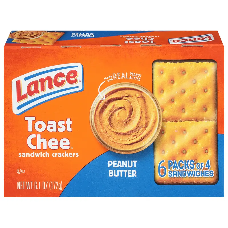 Lance Toast Chee Peanut Butter Sandwich Crackers 6 ea