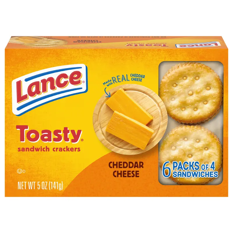 Lance Toasty 6 Pack Cheddar Cheese Sandwich Crackers 6 Sandwiches 6 ea