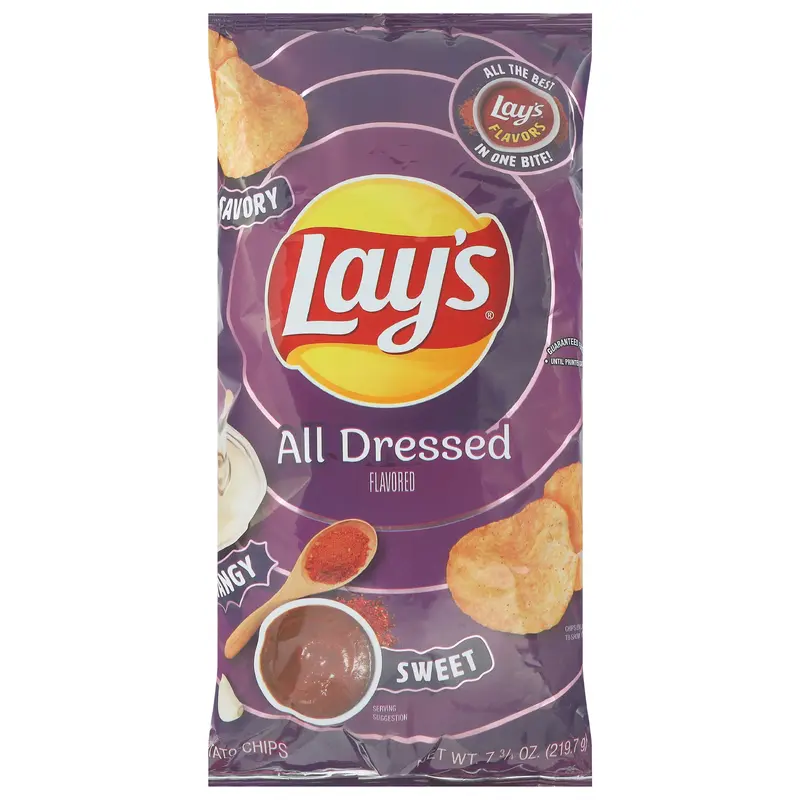 Lay's All Dressed Flavored Potato Chips 7.75 oz