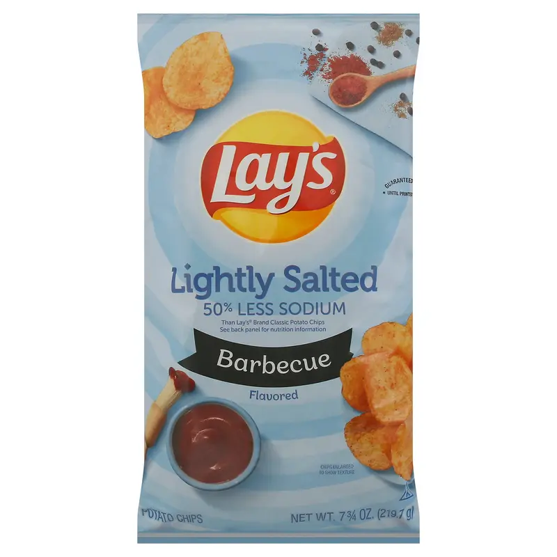 Lay's Lightly Salted Barbecue Flavored Potato Chips 7.75 oz