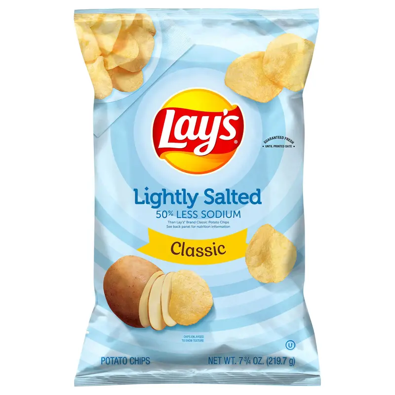 Lay's Lightly Salted Potato Chips Classic 7 3/4 Oz
