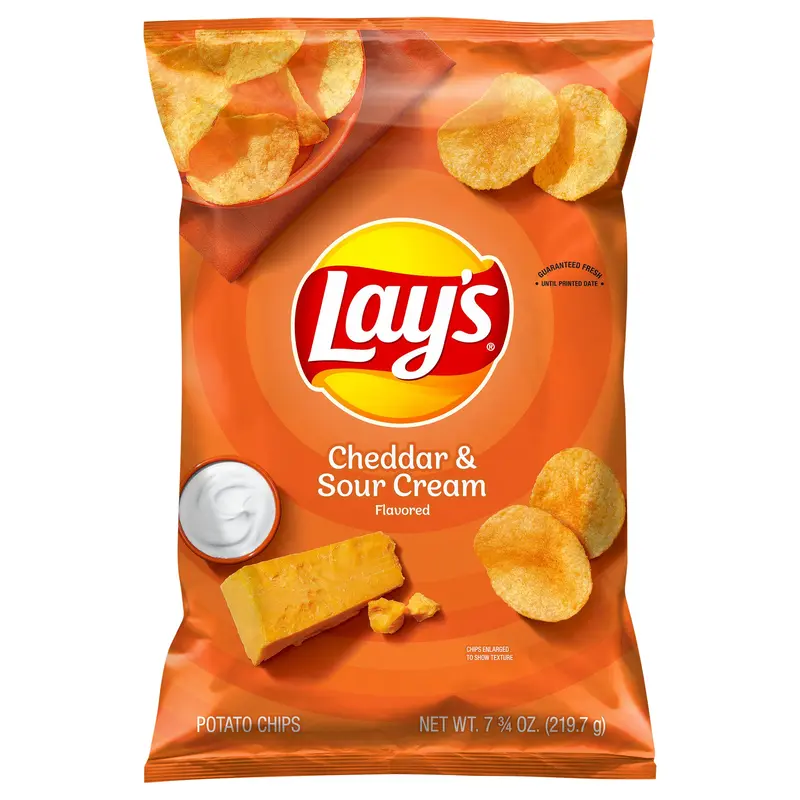 Lay's Potato Chips Cheddar & Sour Cream Flavored 7 3/4 Oz