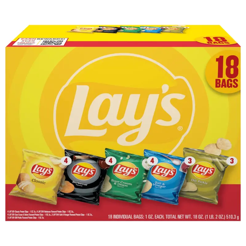 Lay's Snacks Variety Mix 18 Oz, 10 Count
