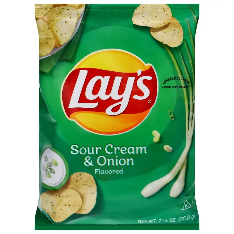 Lay's Sour Cream & Onion Flavored Potato Chips 2.5 oz