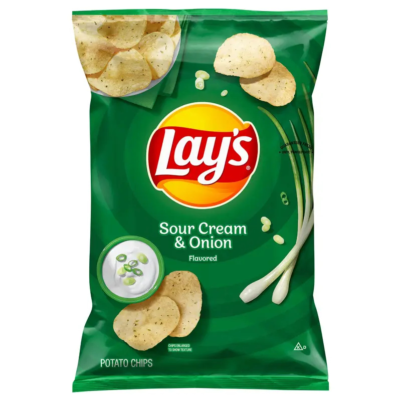 Lay's Sour Cream & Onion Flavored Potato Chips 7.75 Ounce Bag
