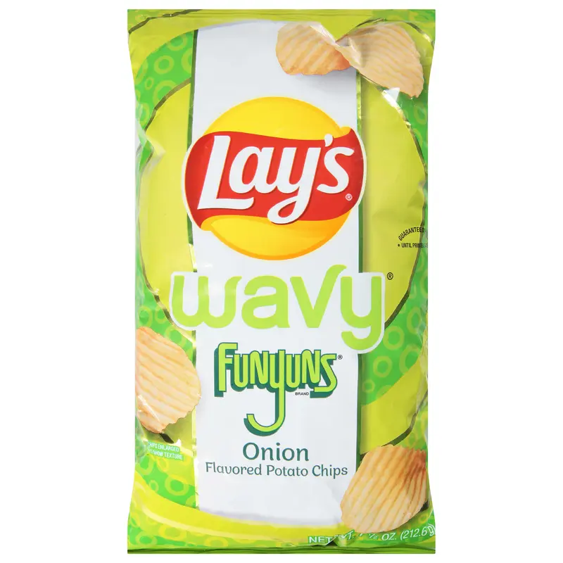 Lay's Wavy Funyuns Onion Flavored Potato Chips 7.5 oz