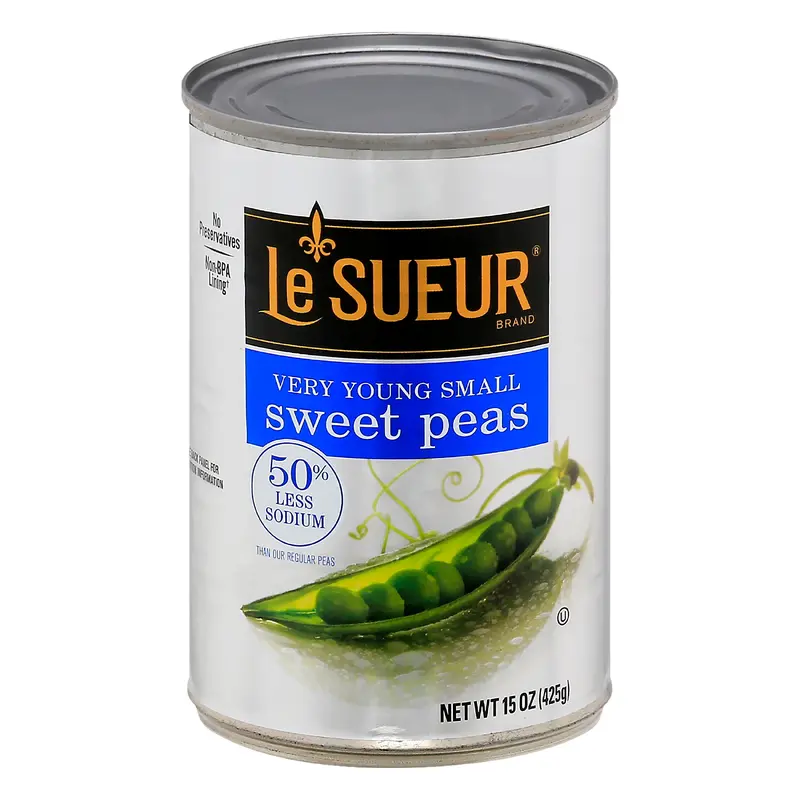 Le Sueur Very Young Small Sweet Peas Less Sodium, 15 oz Can