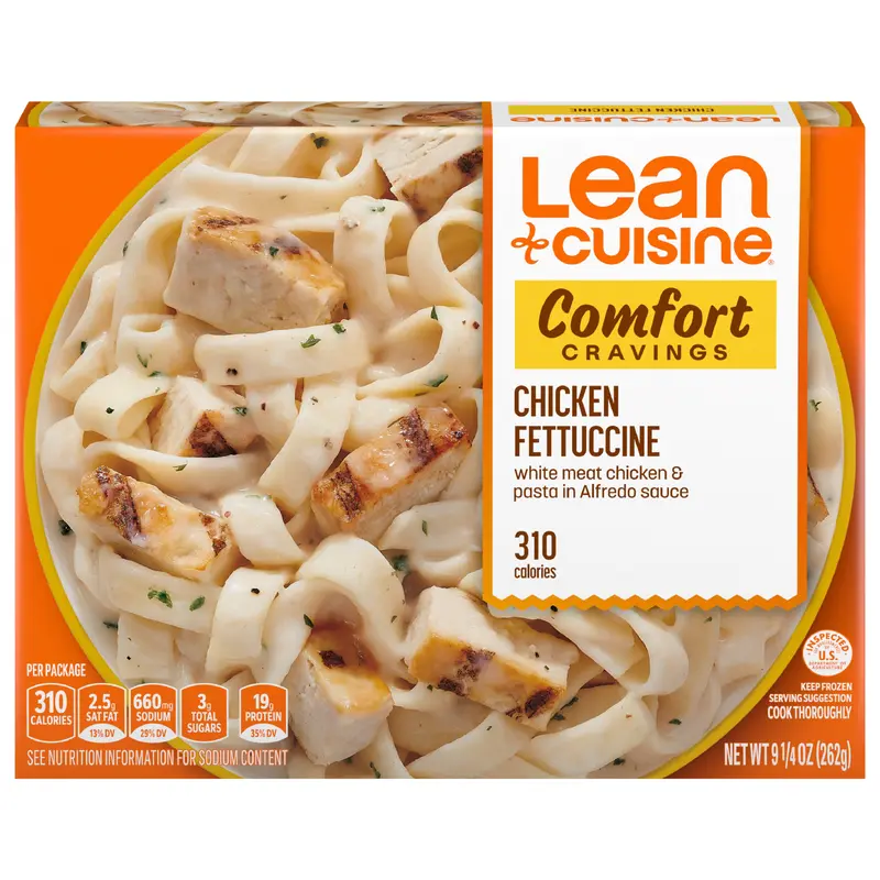 Lean Cuisine Frozen Meal Chicken Fettuccine, Comfort Cravings Microwave Meal, Chicken Pasta Dinner, Frozen Dinner for One 9.25 oz.