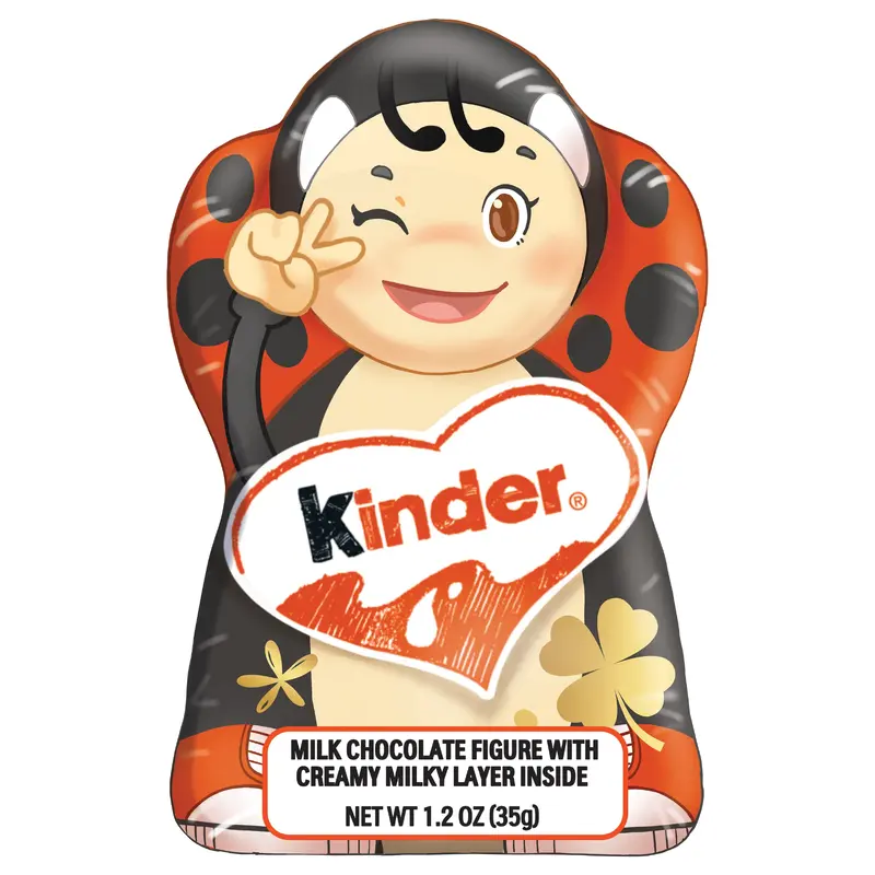 KINDER Mlk Chocolate Figure with Creamy Milky Layer - Lady Bug 1.2oz G35