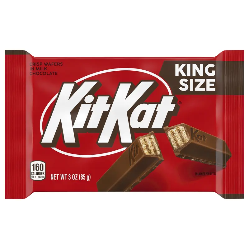 KIT KAT Milk Chocolate Wafer King Size, Candy Bar, 3 oz