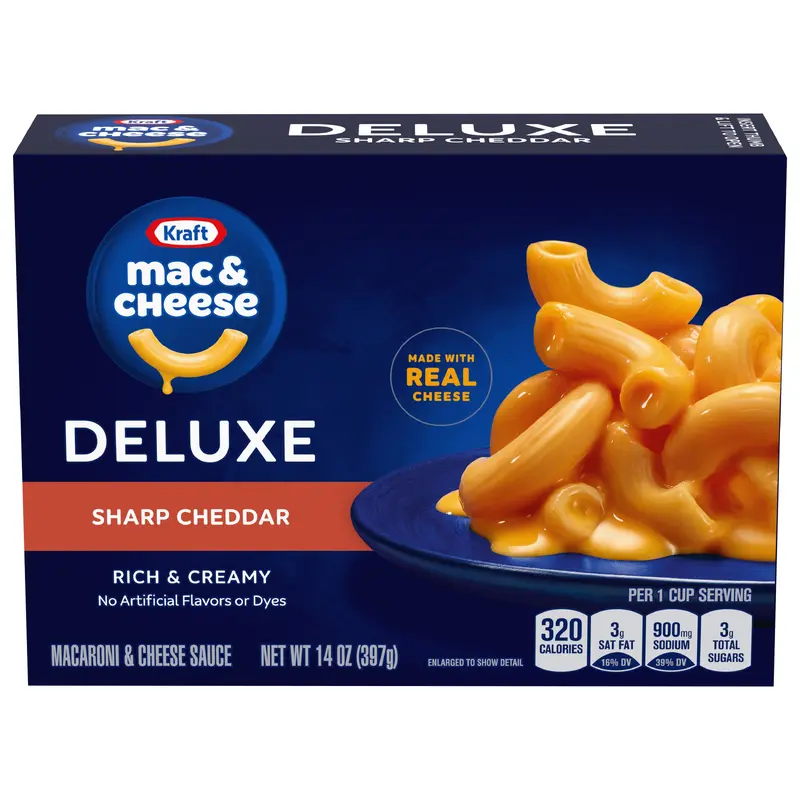 Kraft Deluxe Sharp Cheddar Macaroni & Cheese Sauce 14 oz