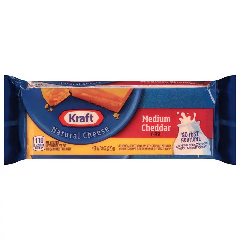 Kraft Medium Cheddar Cheese 8 oz