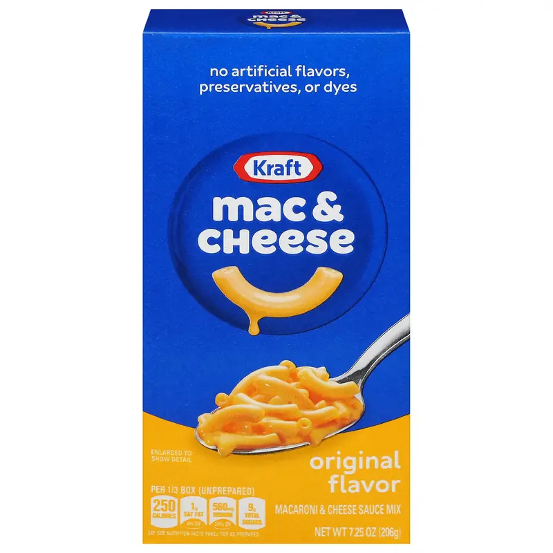 Kraft Original Mac & Cheese Macaroni and Cheese Dinner, 7.25 oz Box