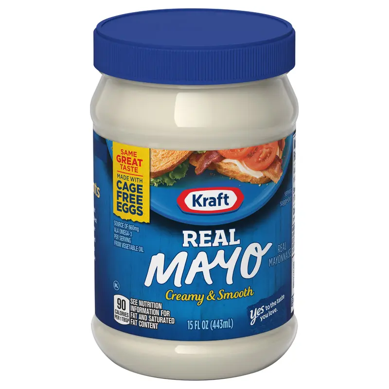 Kraft Real Mayo Creamy & Smooth Mayonnaise, 15 fl oz Jar