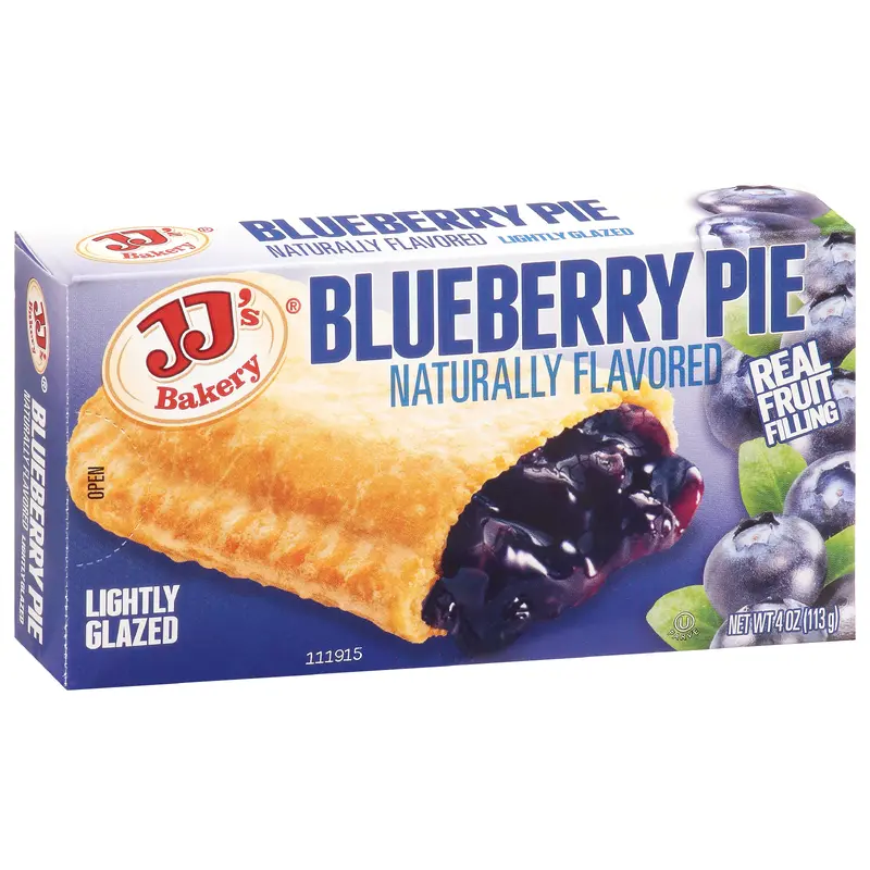 JJ's Bakery Lightly Glazed Blueberry Pie 4 oz