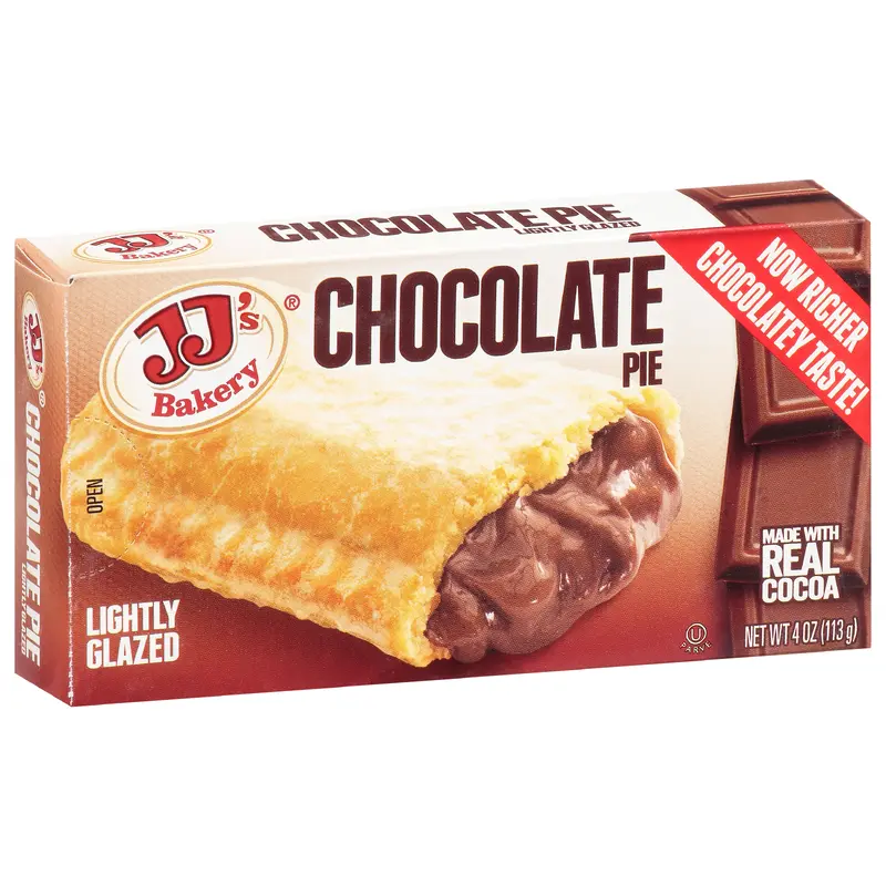 JJ's Bakery Lightly Glazed Chocolate Pie 4 oz