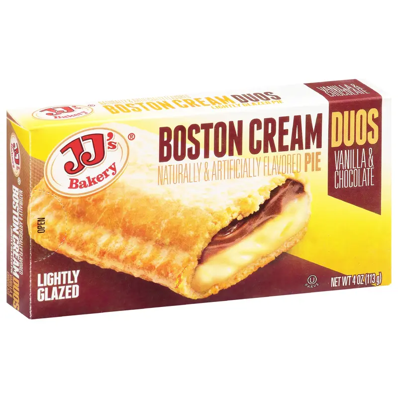 JJ's Bakery Lightly Glazed Duos Boston Cream Pie 4 oz
