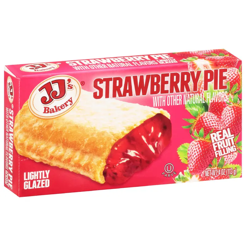 JJ's Bakery Lightly Glazed Strawberry Pie 4 oz