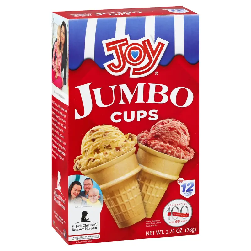 Joy Ice Cream Cups 12 ea - JUMBO CUPS