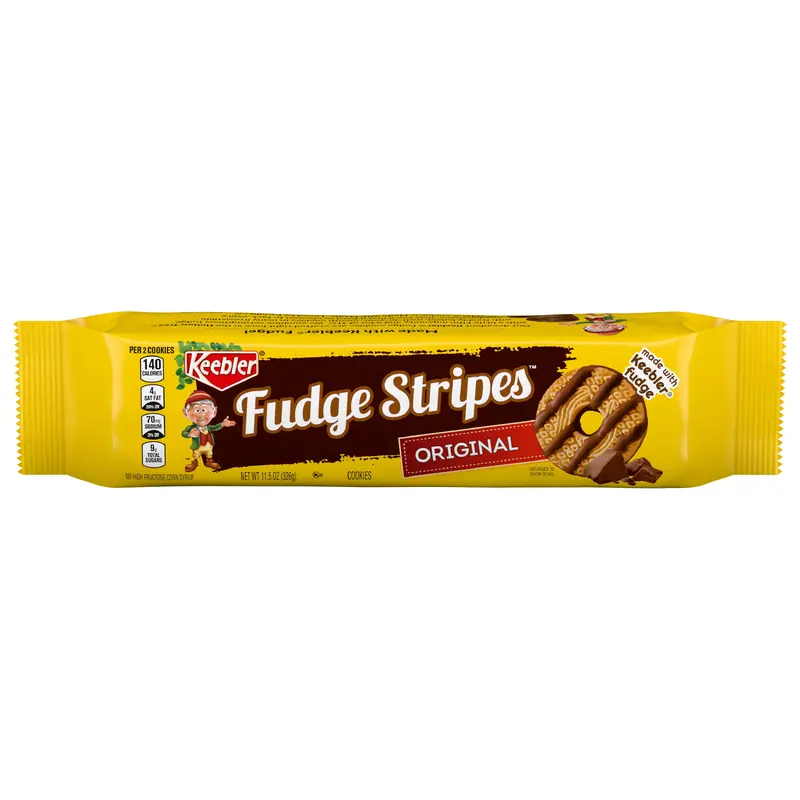 Keebler Brands 06570 153170 Fudge Stripes Cookies 11.5oz OW Everyday 11.5oz No PMT