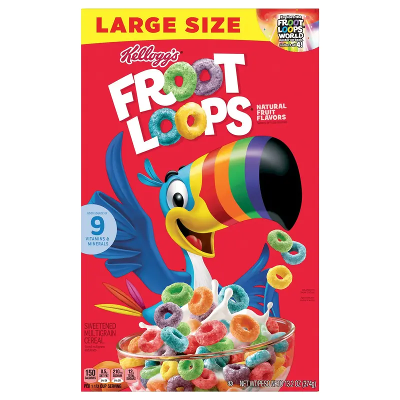 Kellogg's Froot Loops Cold Breakfast Cereal Original, 13.2 oz