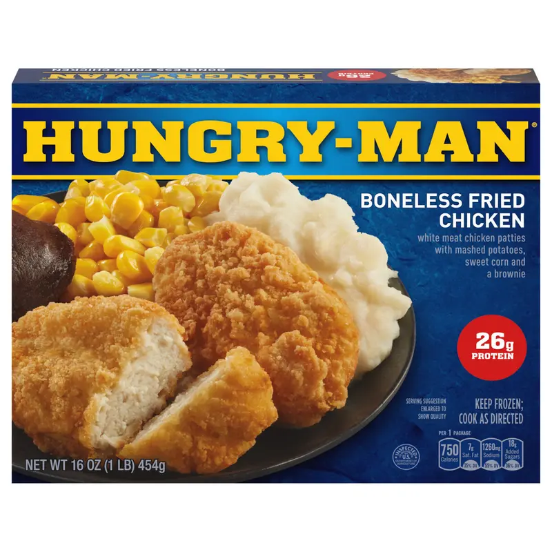 Hungry-Man Boneless Fried Chicken Frozen Meal, 16 oz.