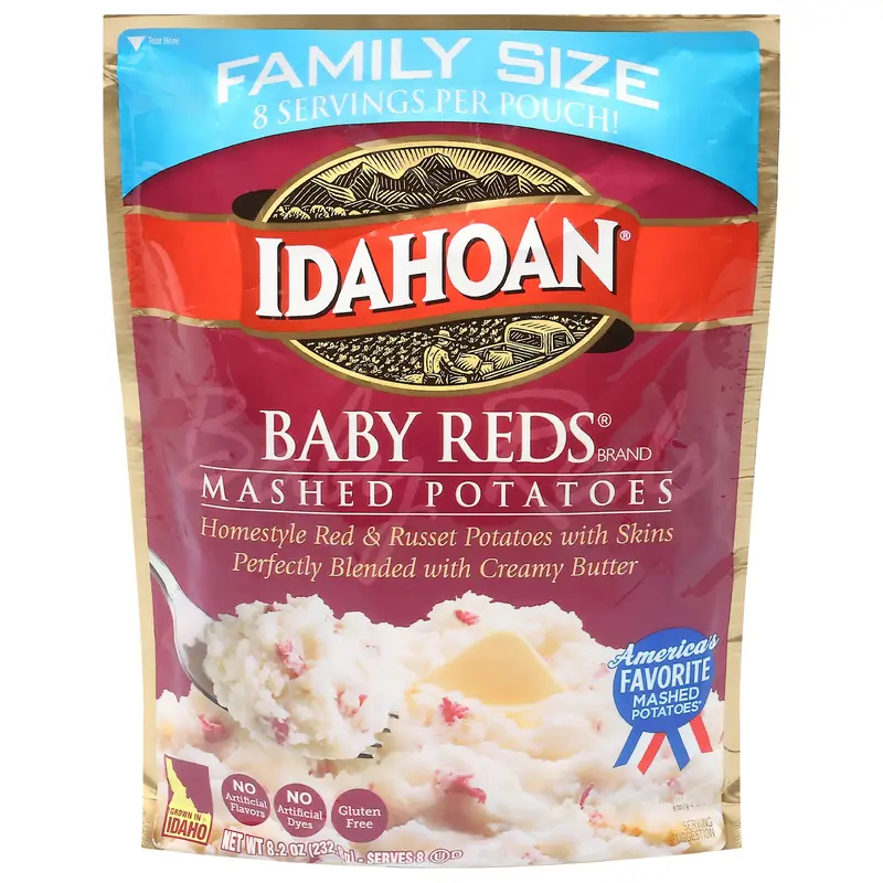 Idahoan Baby Reds Brand Mashed Potatoes Family Size 8.2 oz