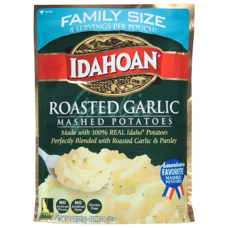 Idahoan Roasted Garlic Mashed Potatoes Family Size 8 oz