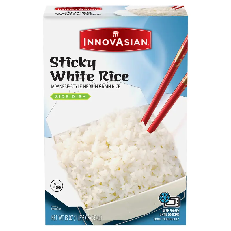 InnovAsian Sticky White Rice, 18 oz (Frozen)