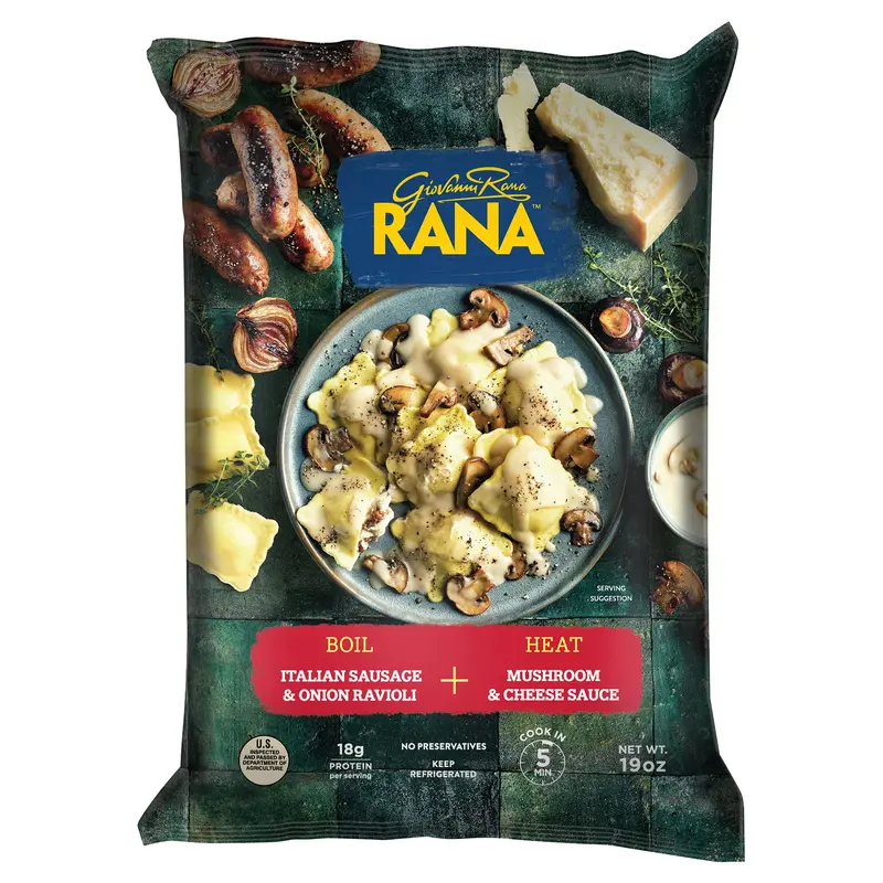 Italian Sausage & Onion Ravioli Cremini Mushroom & Cheese Sauce Pasta + Sauce Pairing 19 oz