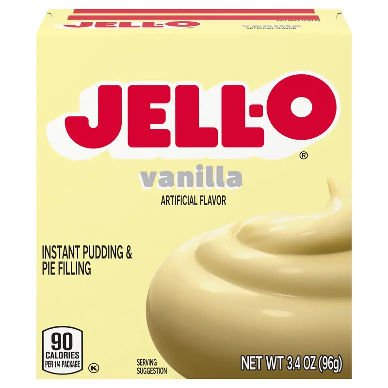 Jell-O Vanilla Artificially Flavored Instant Pudding & Pie Filling Mix, 3.4 oz. Box