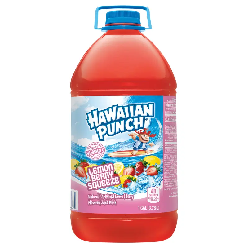 Hawaiian Punch Lemon Berry Squeeze, 1 gal bottle