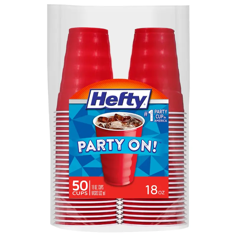 Hefty Party On! 18 Ounce Cups 50 ea
