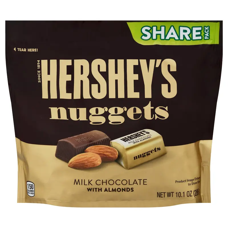 Hershey's Nuggets Milk Chocolate with Almonds 10.1 oz