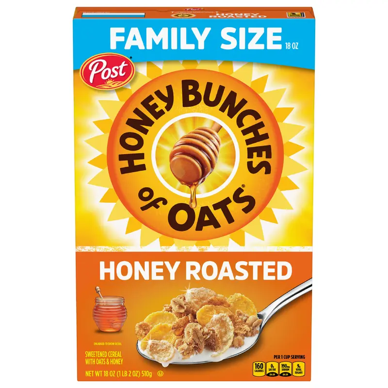 Honey Bunches of Oats Honey Roasted Cereal Family Size 18 oz