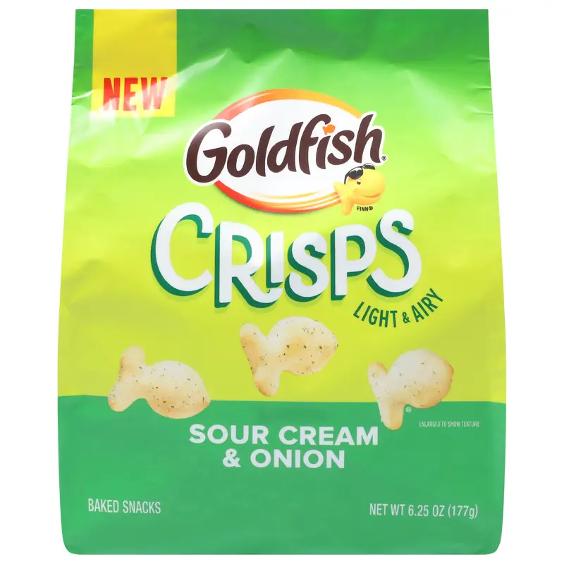 Goldfish Crisps Sour Cream & Onion Baked Snacks 6.25 oz