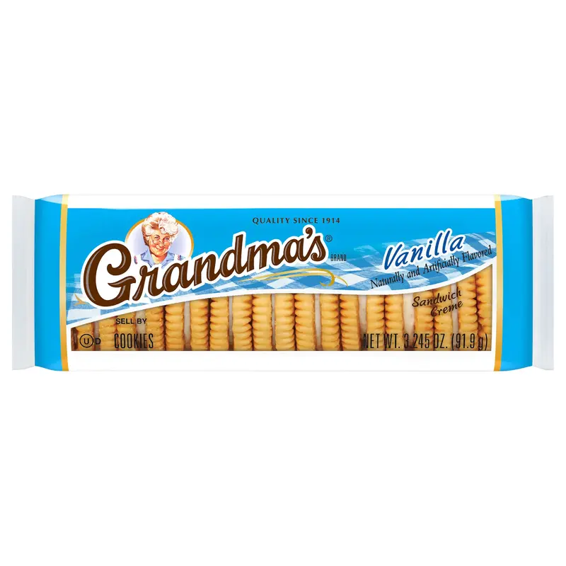 Grandma's Sandwich Crme Cookies Vanilla Naturally And Artificially Flavored 3.245 Oz