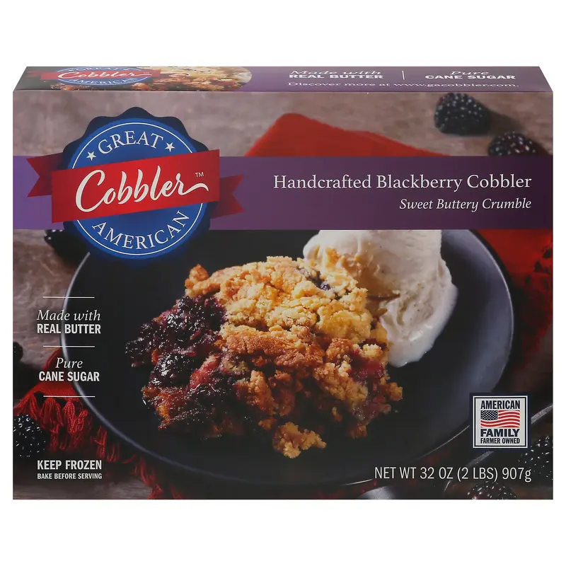 Great American Cobbler Handcrafted Blackberry Cobbler Sweet Buttery Crumble 32 oz