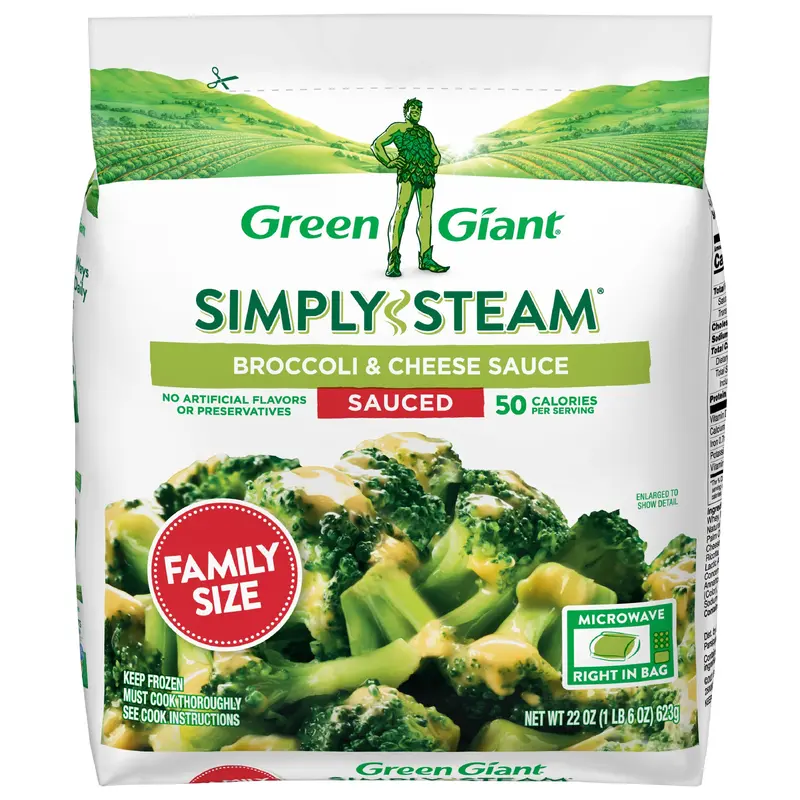 Green Giant Simply Steam Sauced Broccoli & Cheese Sauce Family Size 22 oz